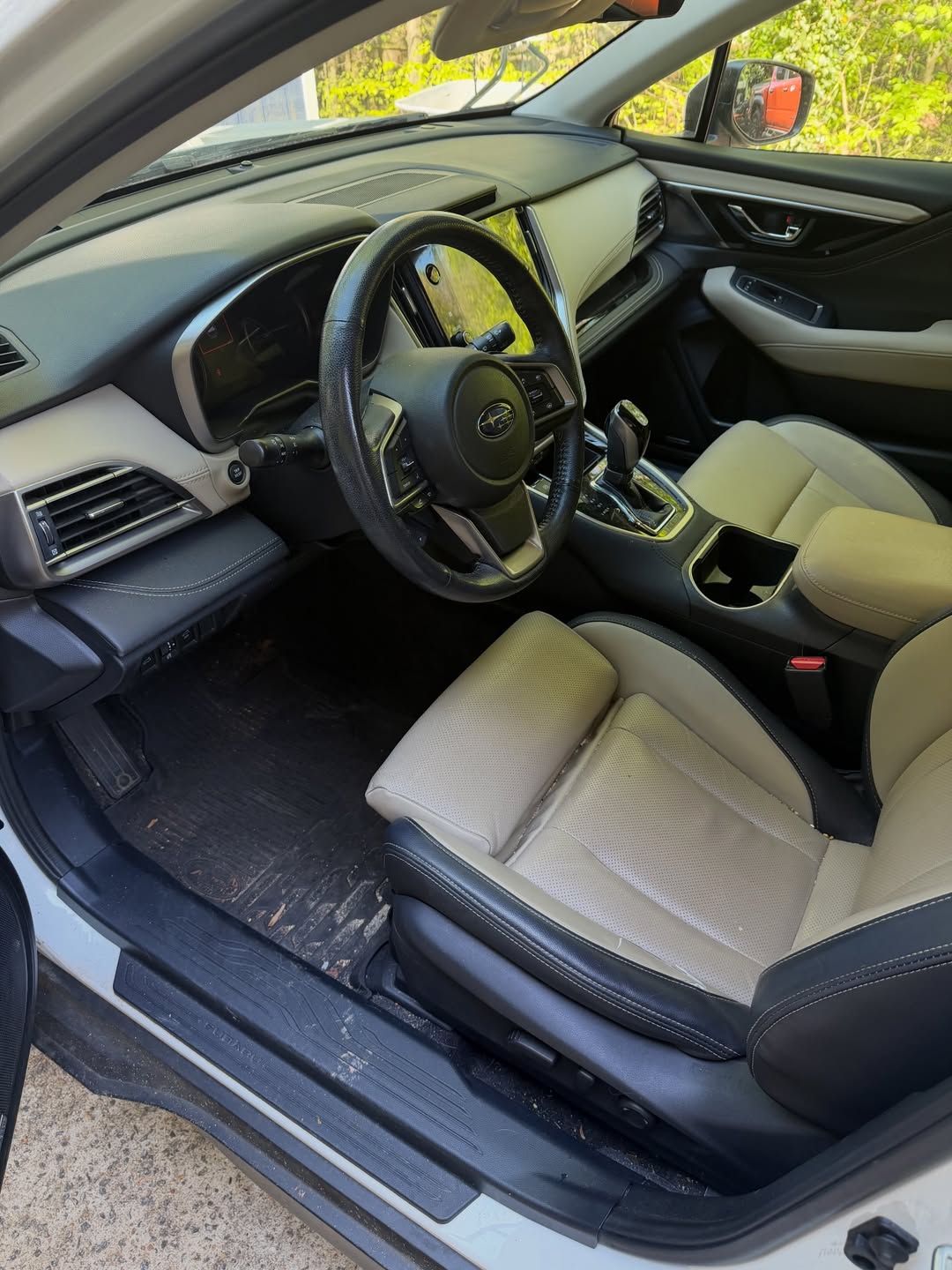 Before detailing by MaddStripez Detailing — Subaru Outback — full interior detail, seats & floors restored